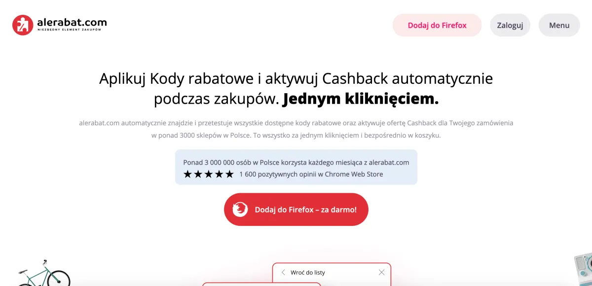 Usługa cashback Alerabat