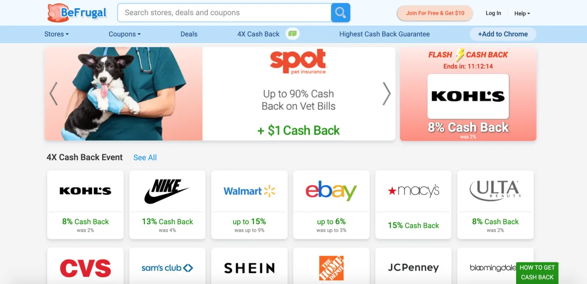 Befrugal - cashback service