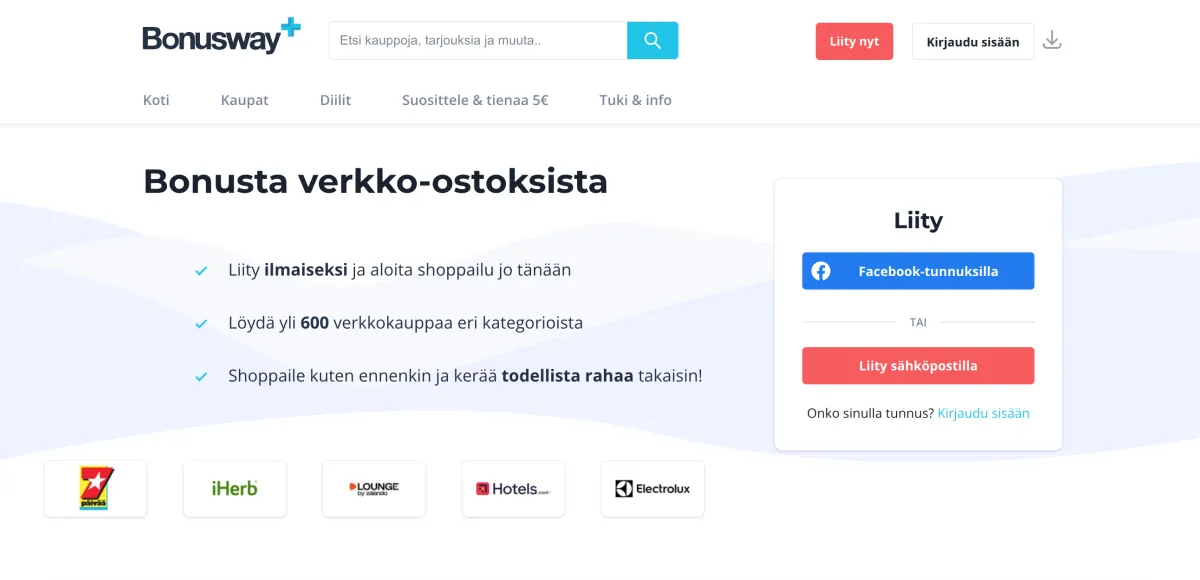 BonusWay - cashback-palvelu