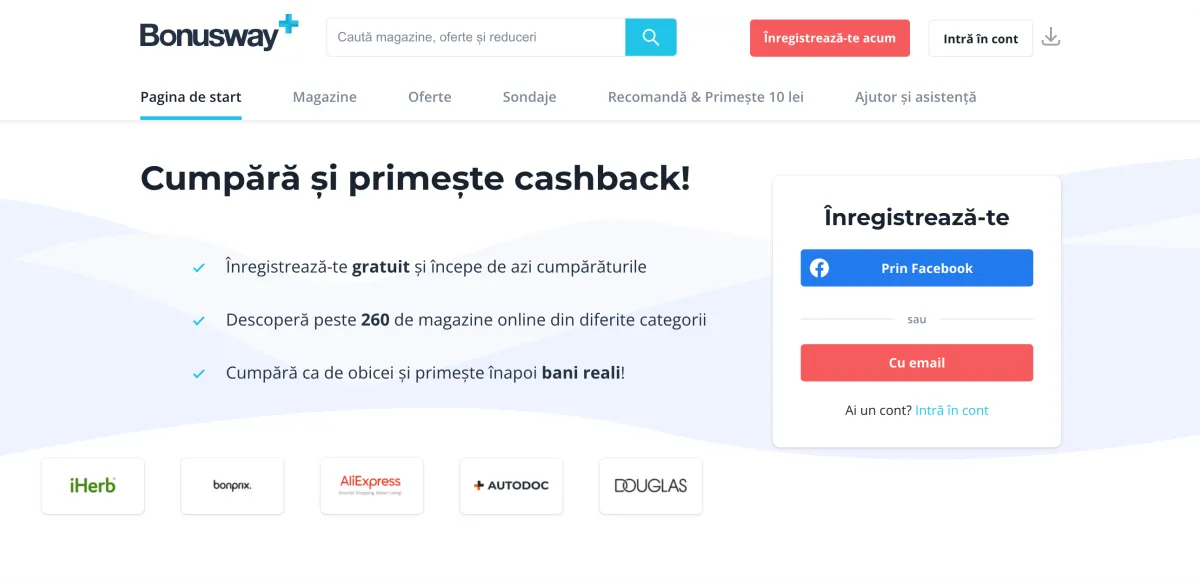 BonusWay - serviciu de cashback