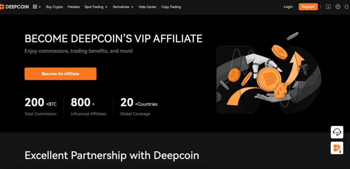 Deepcoin - kryptovaluta børs