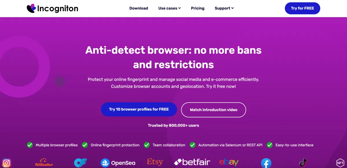 Incogniton – anti-detect browser