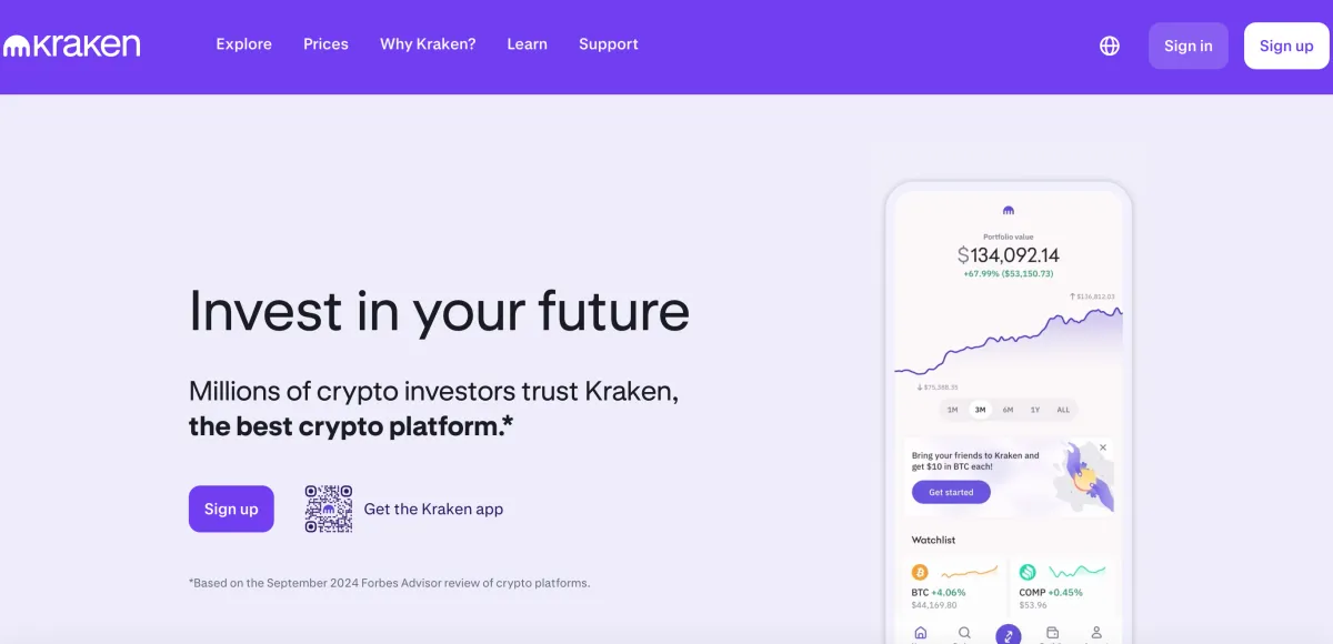 Kraken - convenient crypto exchange