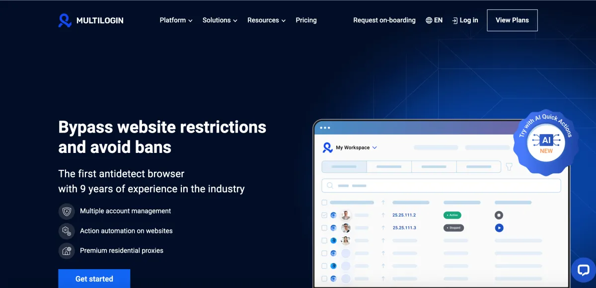 MultiLogin - antidetect browser and residential proxies