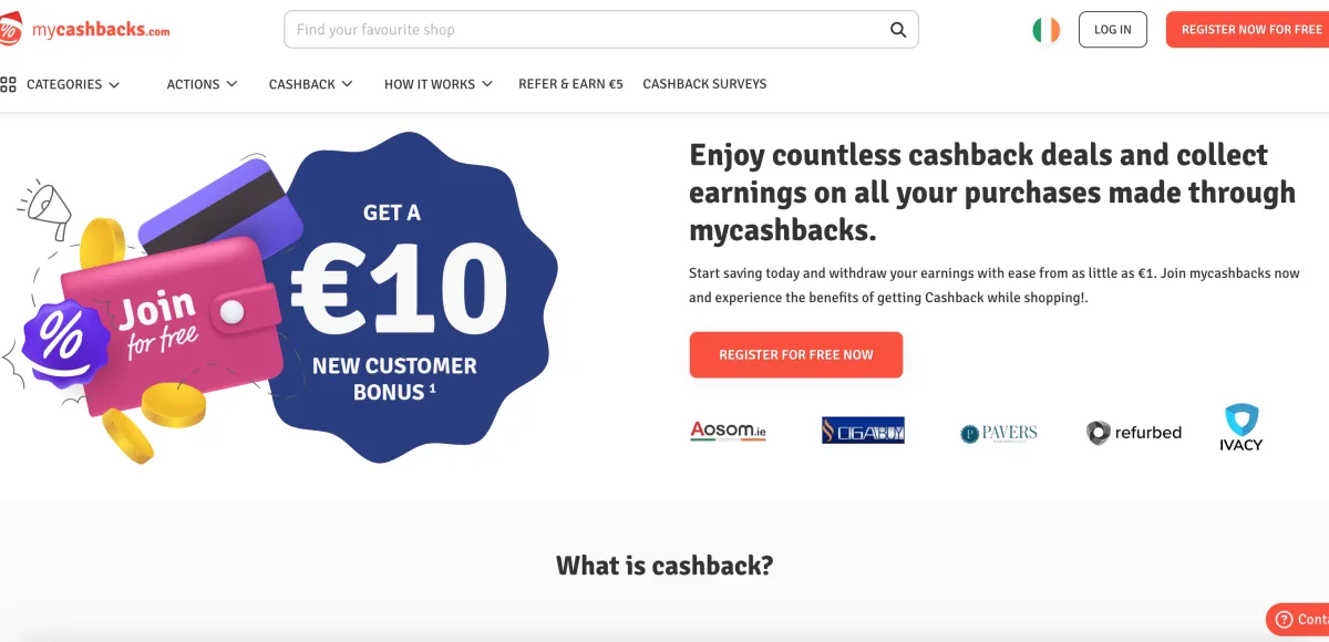MyCashbacks - servicio de cashback