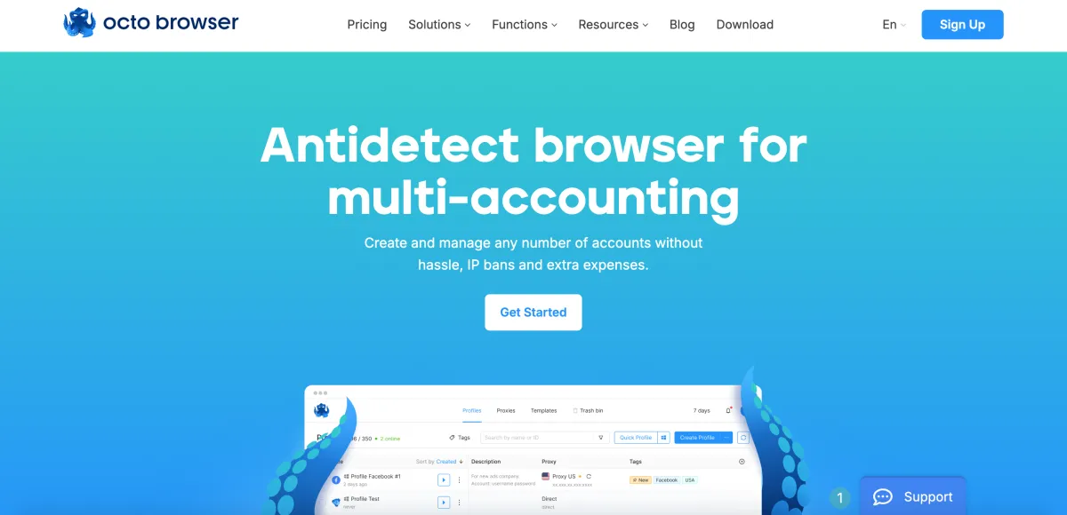 OctoBrowser - 一个可靠的反检测浏览器