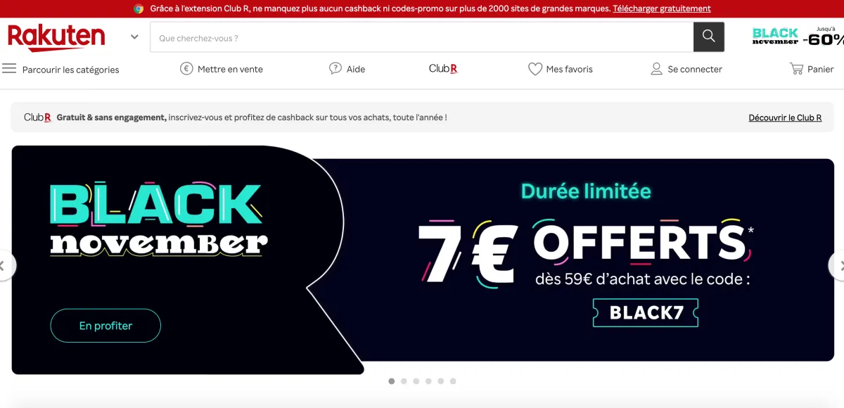 Rakuten - service de cashback