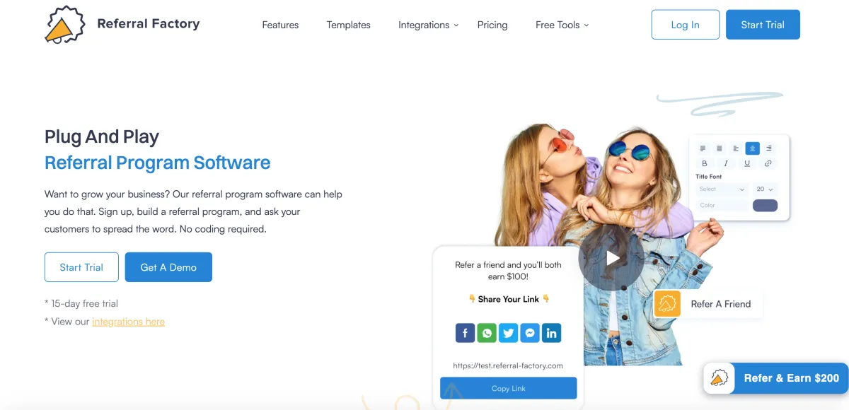 Referral Factory - referral software