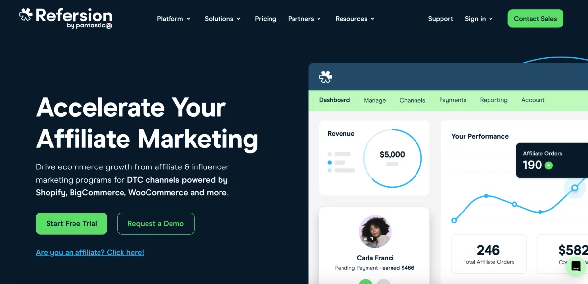 Refersion - partner marketing software