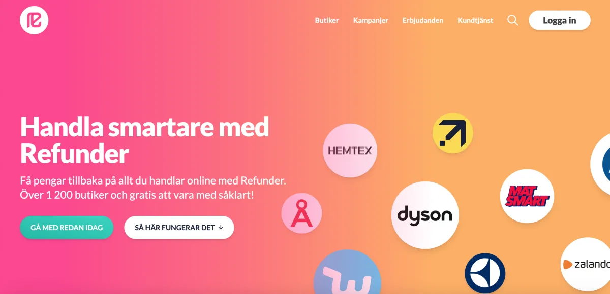 Refunder - cashback-tjänst