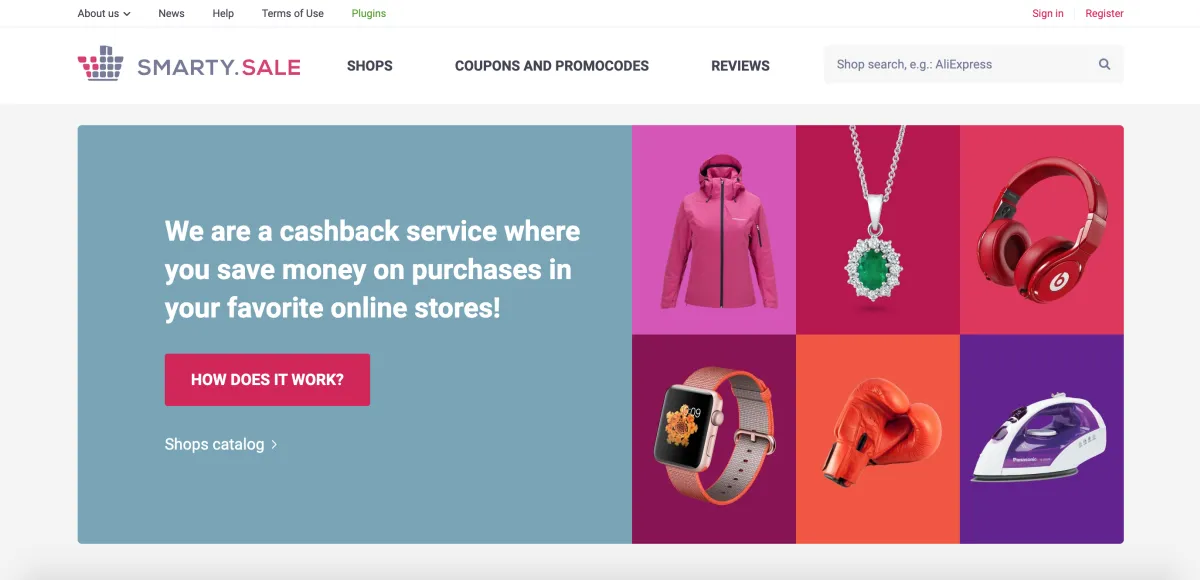 Smarty Sale cashback service