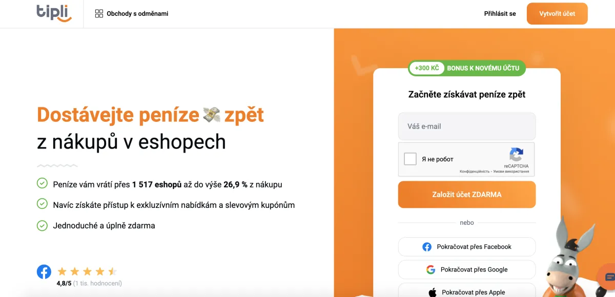 Tipli - cashback služba