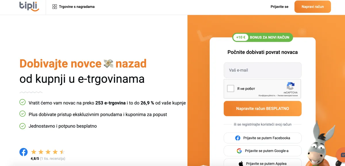Tipli - cashback usluga