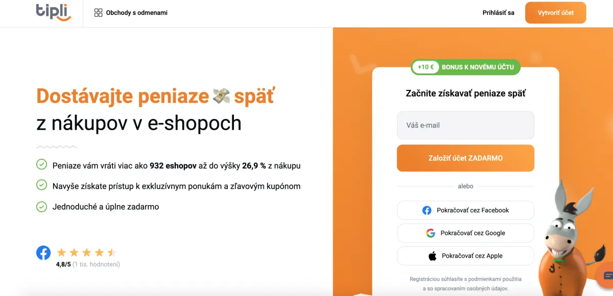 Tipli - cashback služba