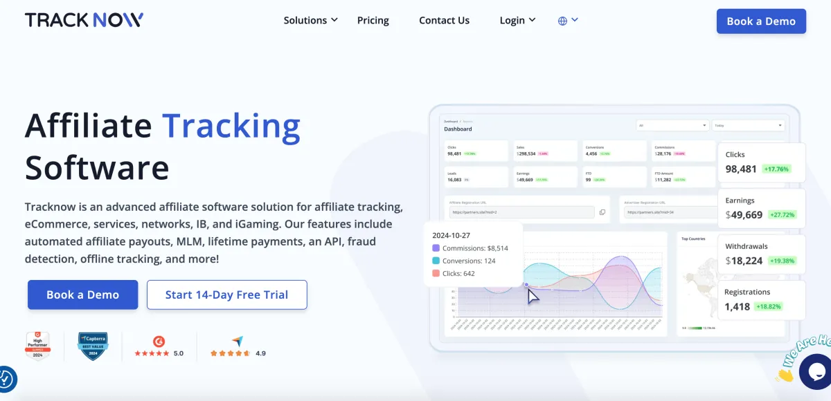 TrackNow - software de afiliados