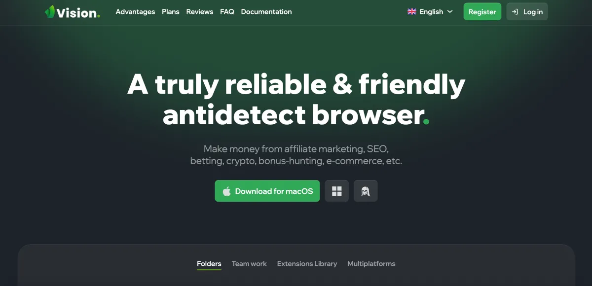 Browser.Vision - antidetect browser