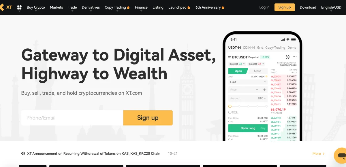 XT.com - криптовалютна біржа